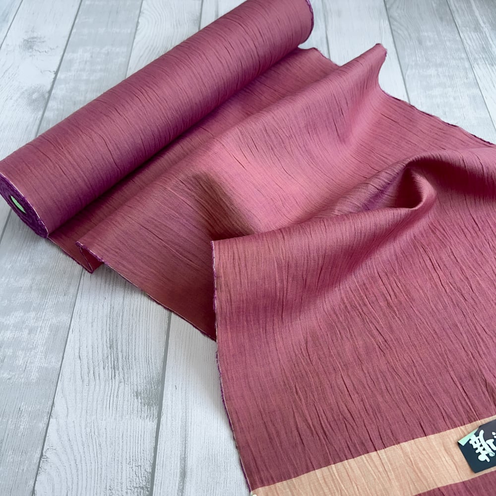 新之助上布】綿麻反物「無地・ブラックベリー』 | KIMONO CLOSET
