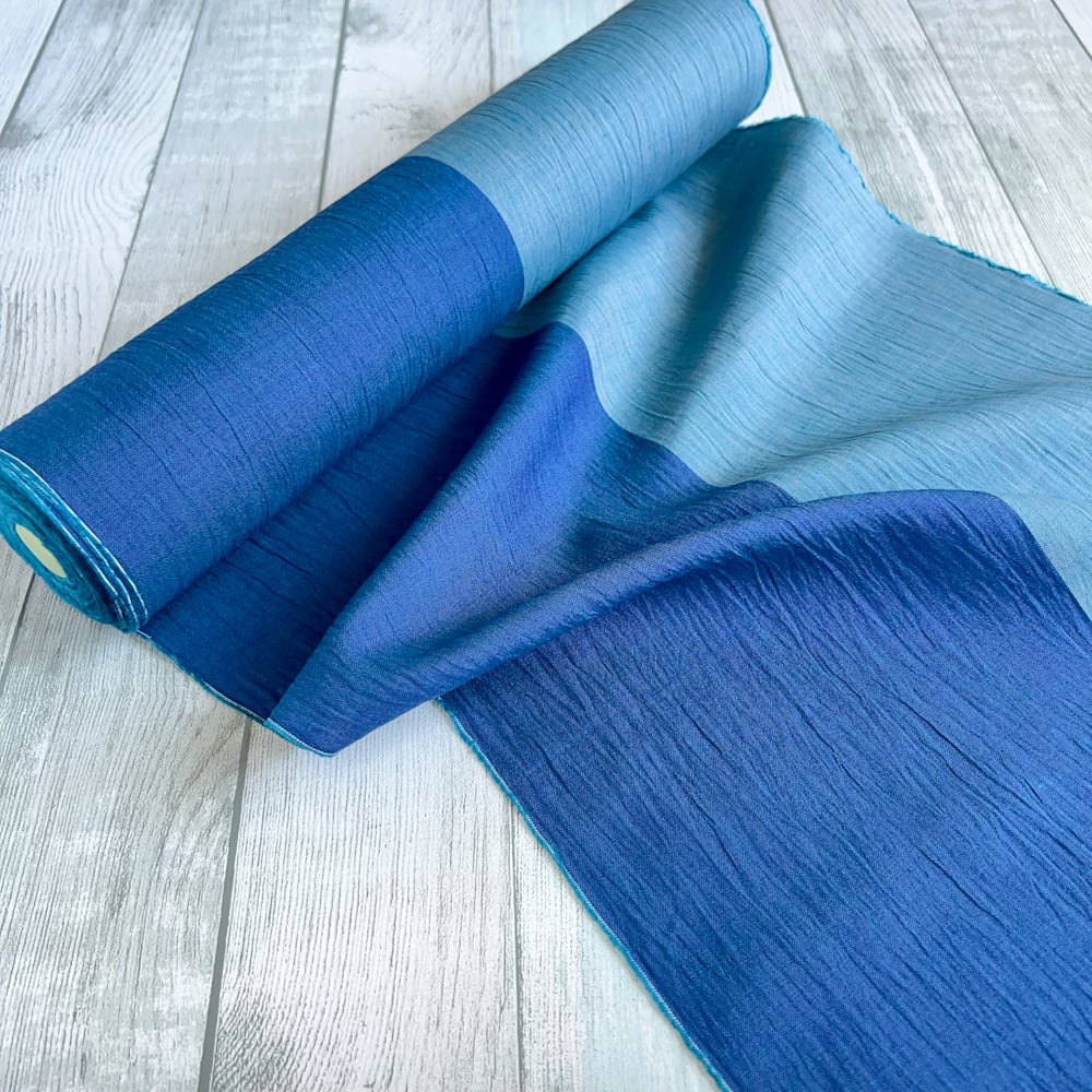 新之助上布】綿麻反物「ツートン・青×水色」 | KIMONO CLOSET by 新之助上布】綿麻反物「ツートン・青×水色」 | KIMONO CLOSET by
