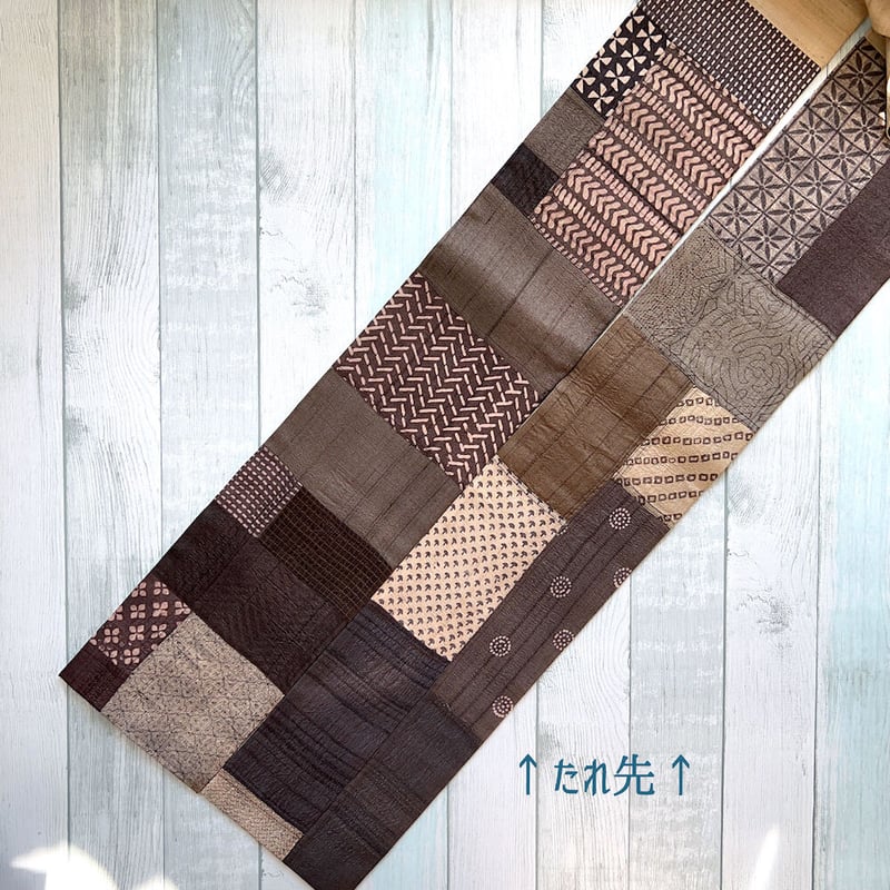 ギャラリー凛　パッチワークデザインの帯 ギャラリー凛】パッチワーク更紗半幅帯 | KIMONO CLOSET by Nayuko O