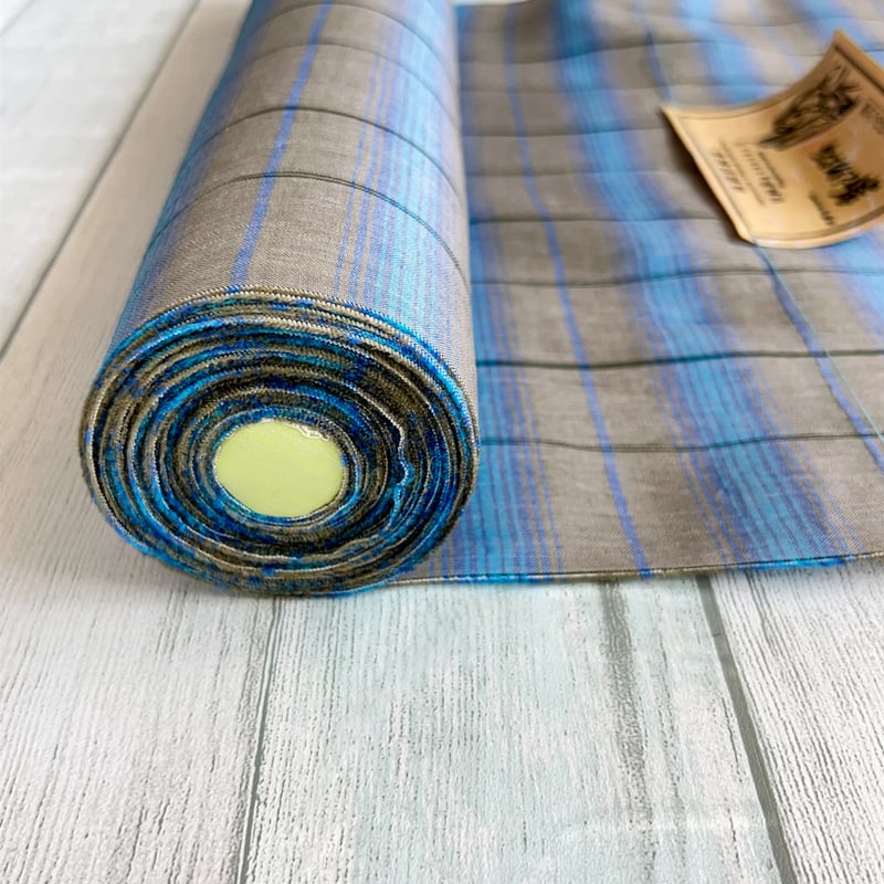 専用！！　　　　新之助上布　未使用お仕立て品　玉虫　ネイビー×ブラウン 専用！！ 新之助上布 未使用お仕立て品 玉虫 ネイビー×ブラウン