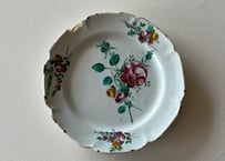 18世紀 イタリア 薔薇のブーケ 絵付けプレート 〖202501−041〗