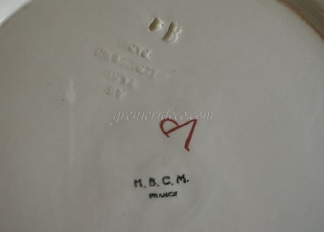 HBCM マルセイユシリーズ 花リム メイン皿 直径25.5cm #2〖202204-38〗