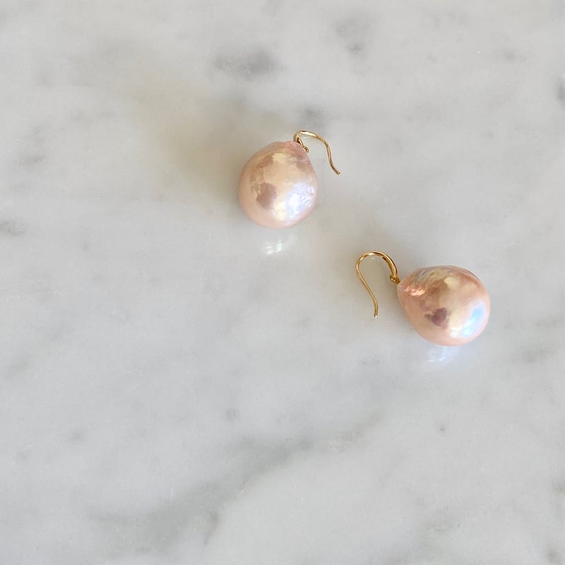 バロックパール ドロップピアス（ベビーピンク） | cocoalma