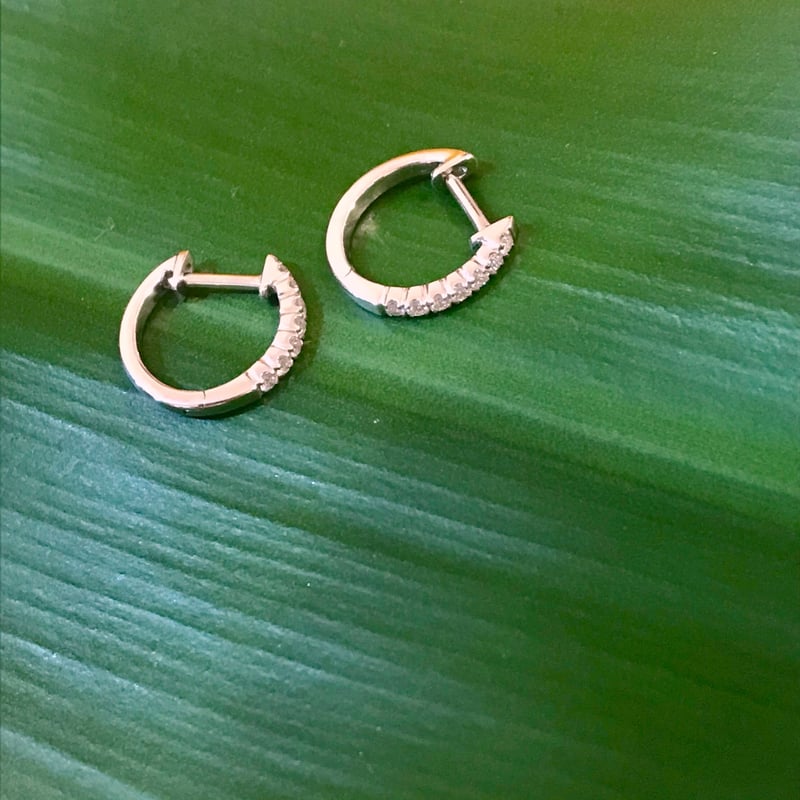 ミニフープピアス(ホワイトゴールド) | cocoalma ミニフープピアス(ホワイトゴールド) | cocoalma