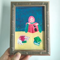 「Girl with cat」三浦由美子 原画作品