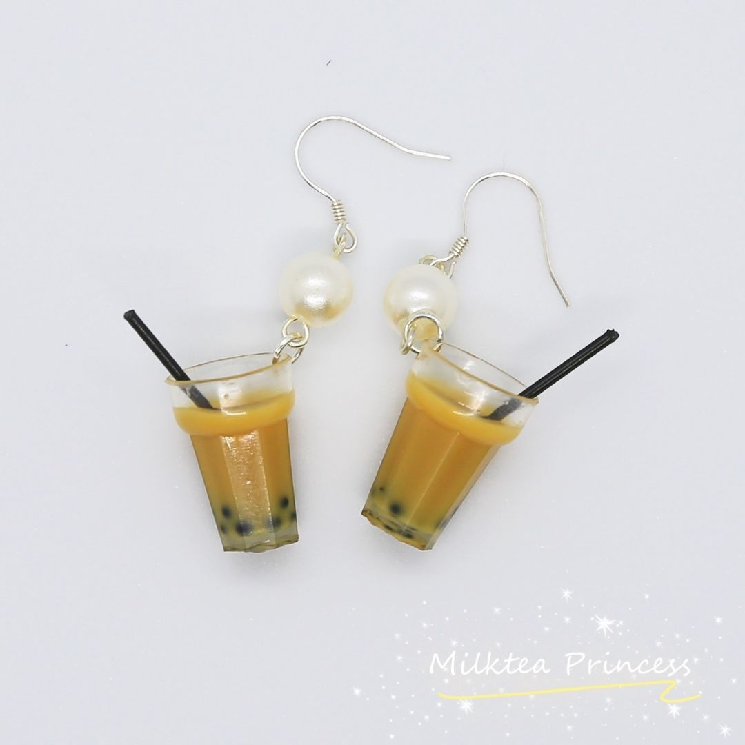 タピオカミルクティーピアス [MP061] | Milktea Princess