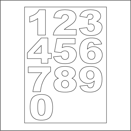 【無料型紙】＜フォント1＞ワッペンに使える数字とアルファベット