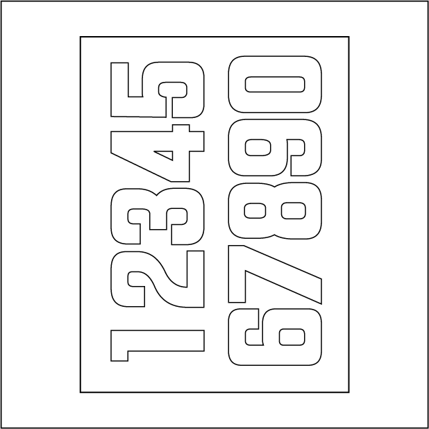 無料型紙】＜フォント2＞ワッペンに使える数字とアルファベット