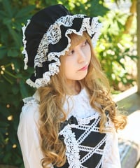 スピンドールボンネット　黒 シアタードール ボンネット | Moonrise Theater