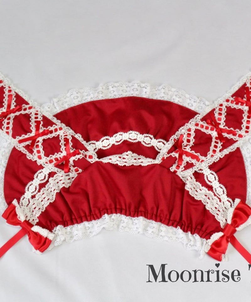 め*る様 White Rabbitのうさみみボンネット 黒×オフ白 BABY,THE STARS SHINE BRIGHT / うさみみボンネット クロ×シロ O