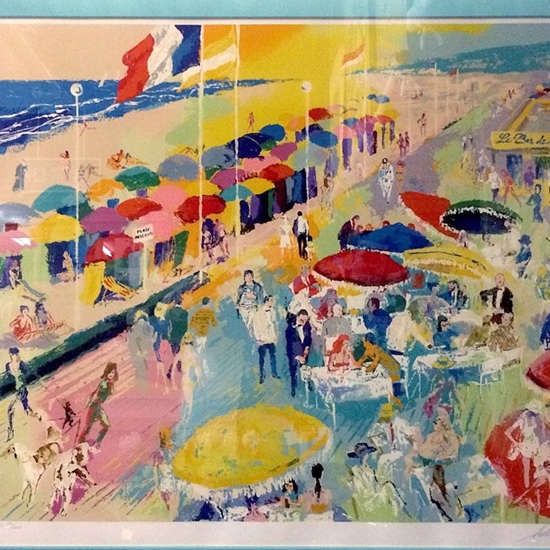 リロイ・ニーマンLeRoy Neiman / ドゥービルの海岸 シルクスクリーン