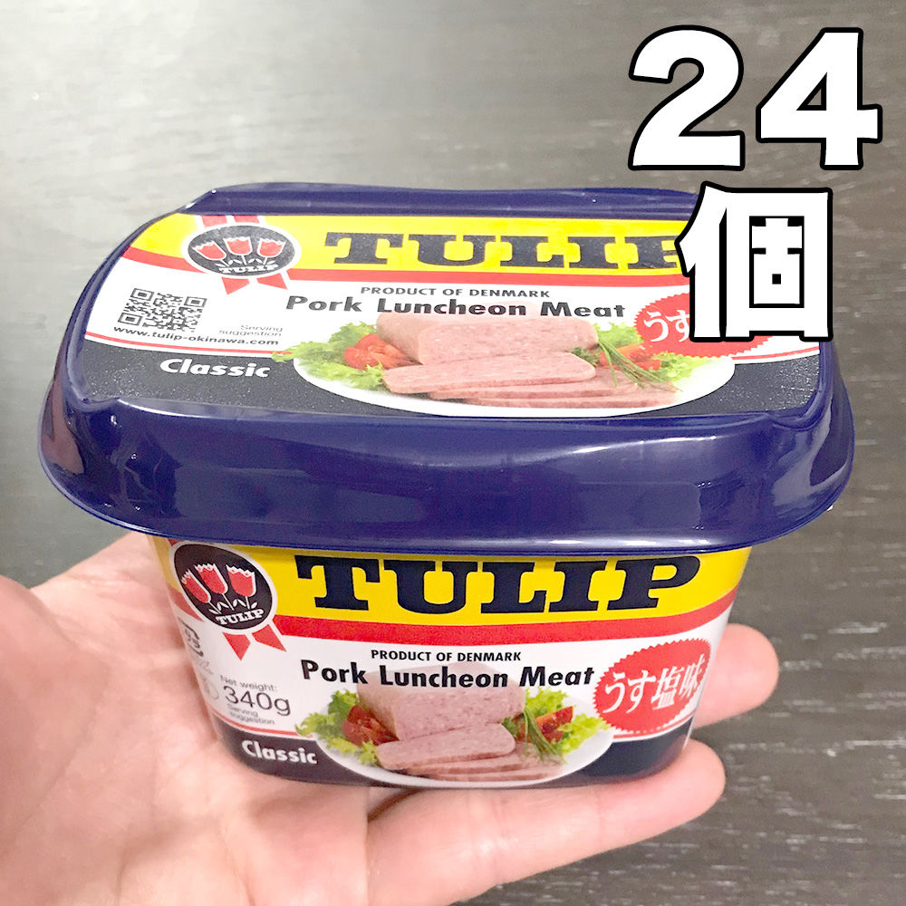 デンマーク産ポーク缶ＴＵＬＩＰうす塩味250g×18 ① - 肉類(加工食品)