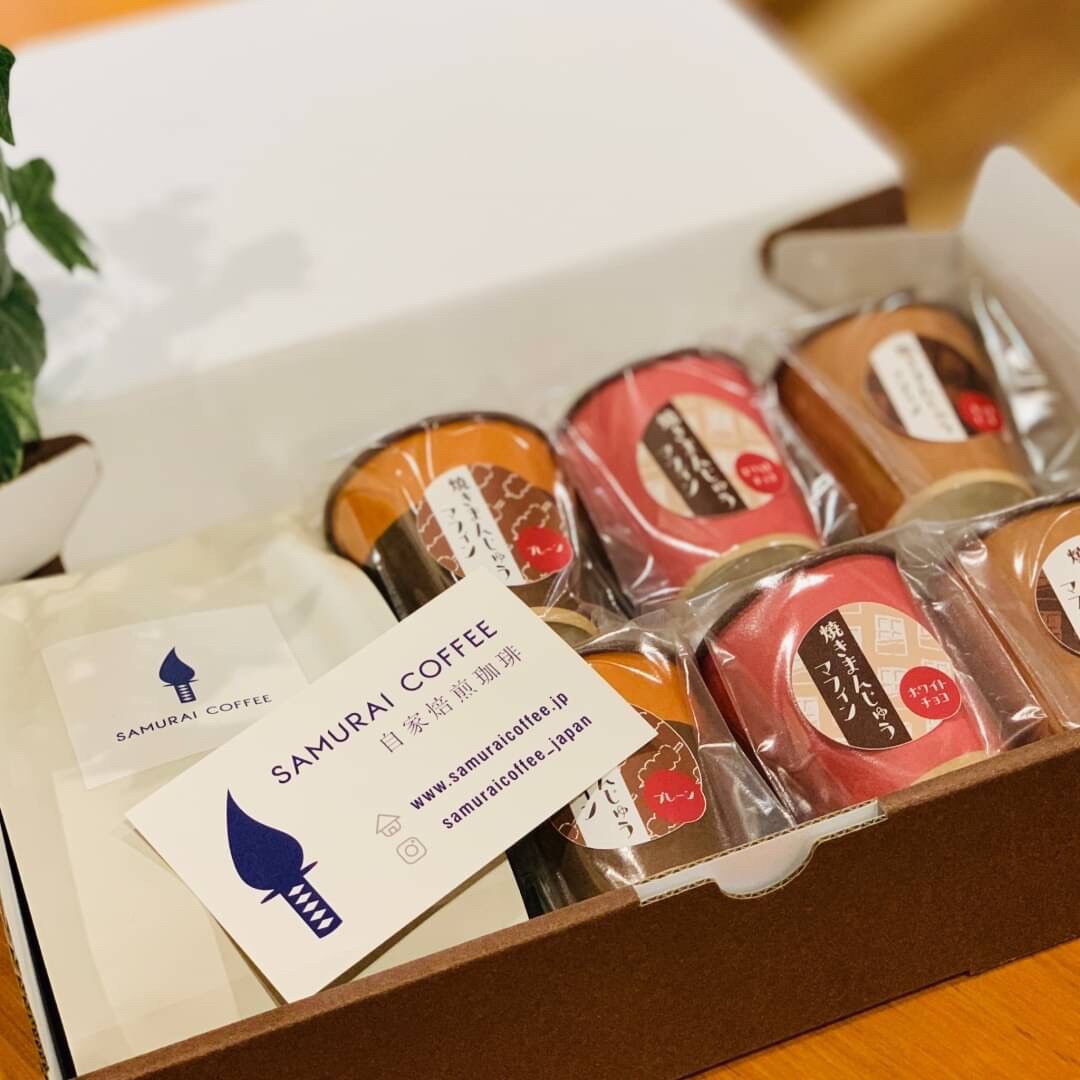 サムライコーヒー ムーちゃんブレンドコーヒー＆焼きまんじゅう