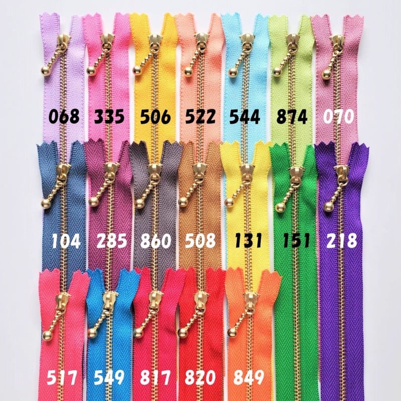 2本単位販売】 YKK (G) 20cm 玉付きファスナー 全33色 | 手芸 HL