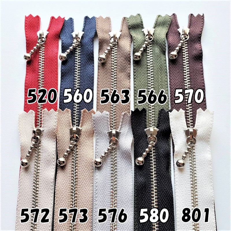 2本単位販売】 YKK (S) 16cm 玉付きファスナー 全10色 | 手芸 HL