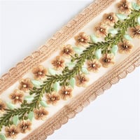 インド直輸入 カラフル刺繍リボン⑲(オレンジ) | 手芸 HL COMPANY ☆