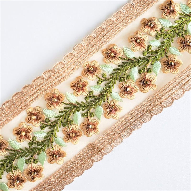 ❤️リボン刺繍の見本ページ②❤️20分の1ドール　アウトフィット 楽天市場】インド刺繍リボン 選べるアソート 20cm×4本インドリボン