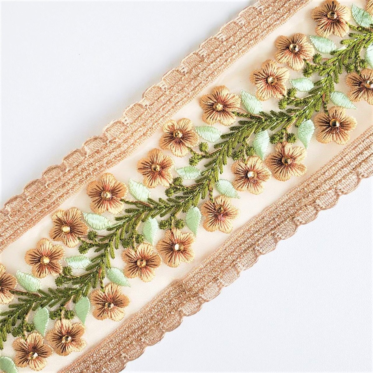 インド直輸入 カラフル刺繍リボン㉗ | 手芸 HL COMPANY ☆