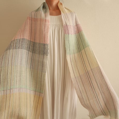 Shawl (Ｍ) 26　Colorful pale