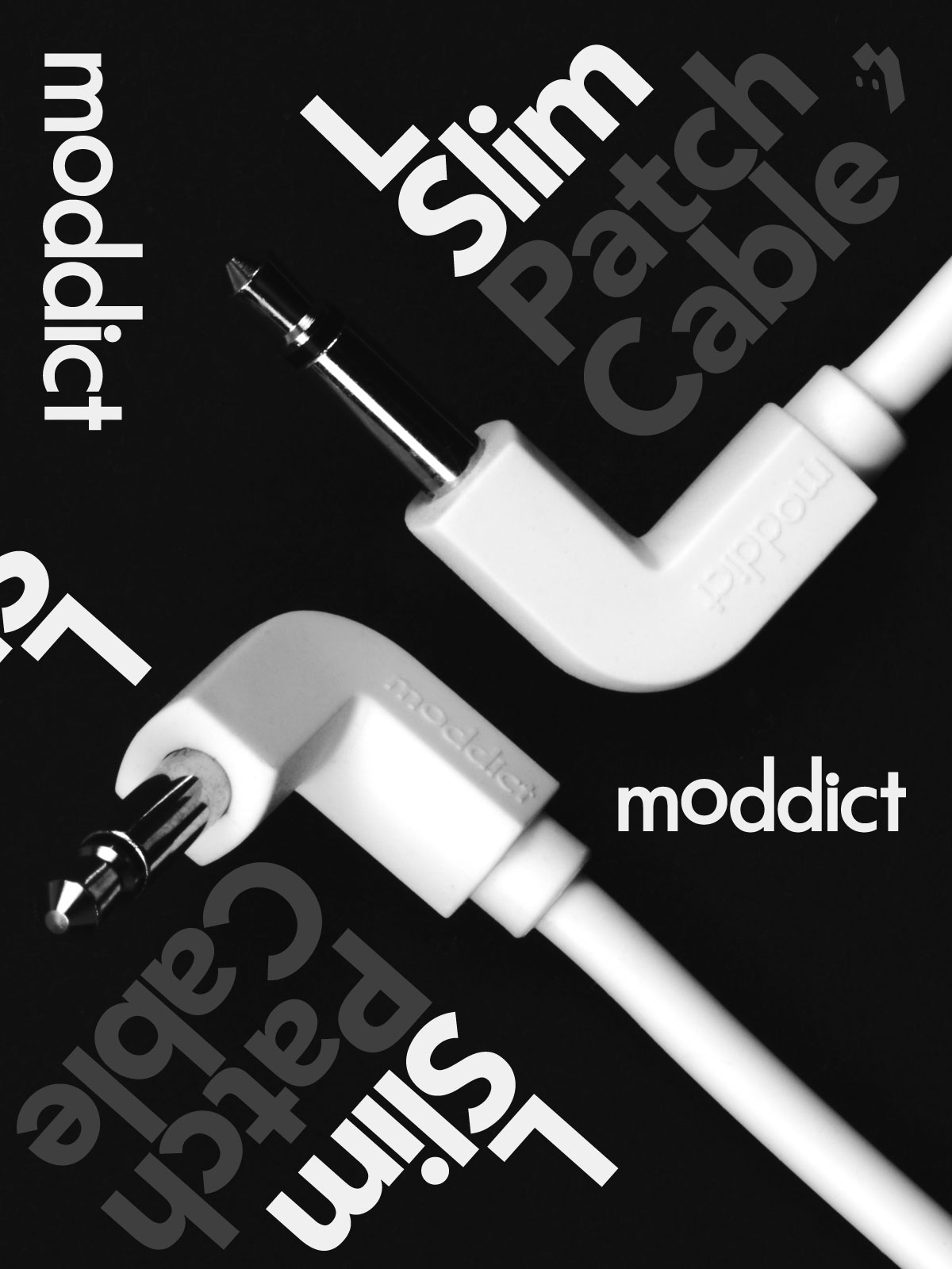 L Slim Patch Cable Darkgray | moddict webshop
