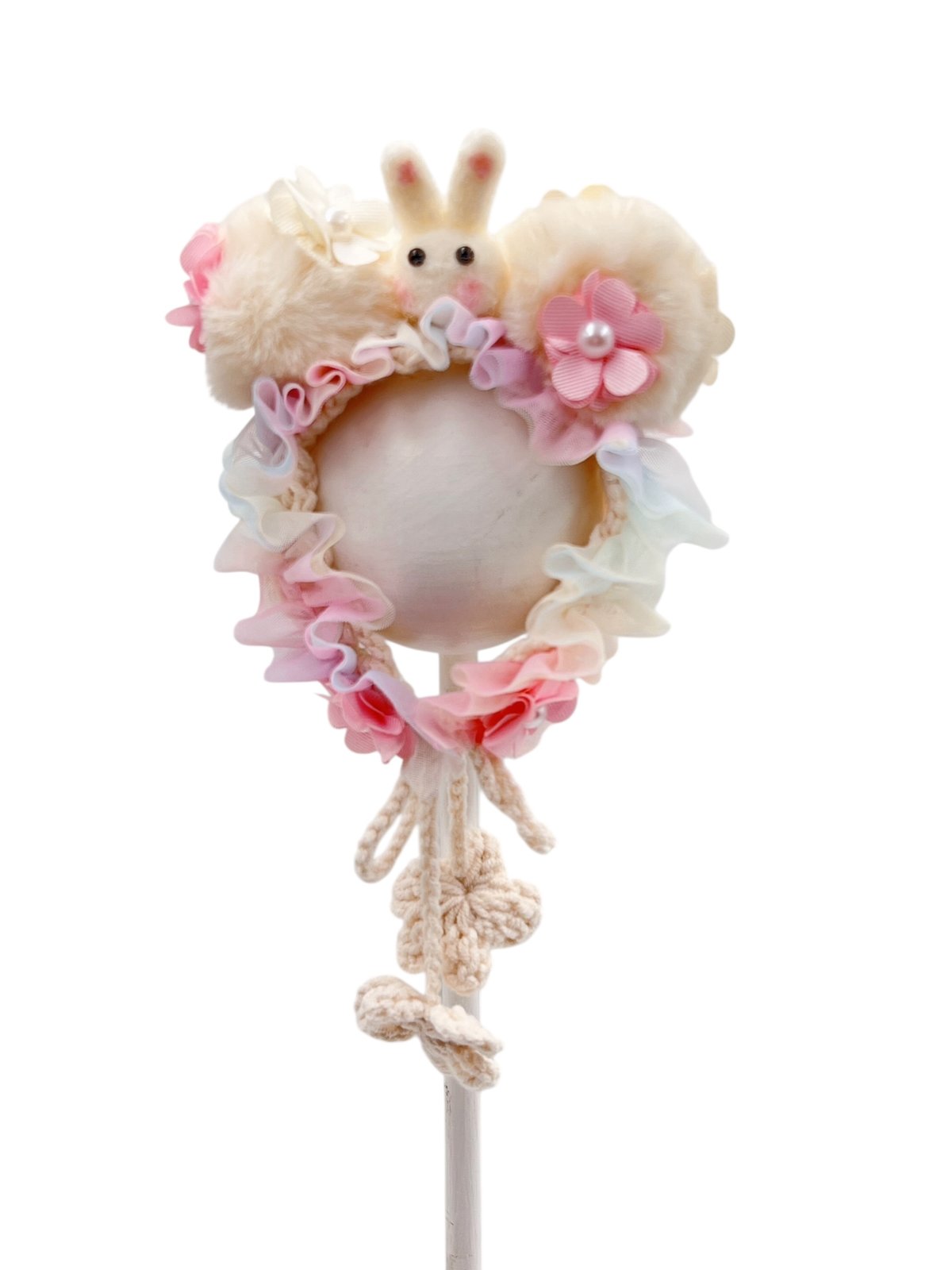 編み込みバブーシュカ　キノコちゃん 編み込みバブーシュカ キノコちゃん