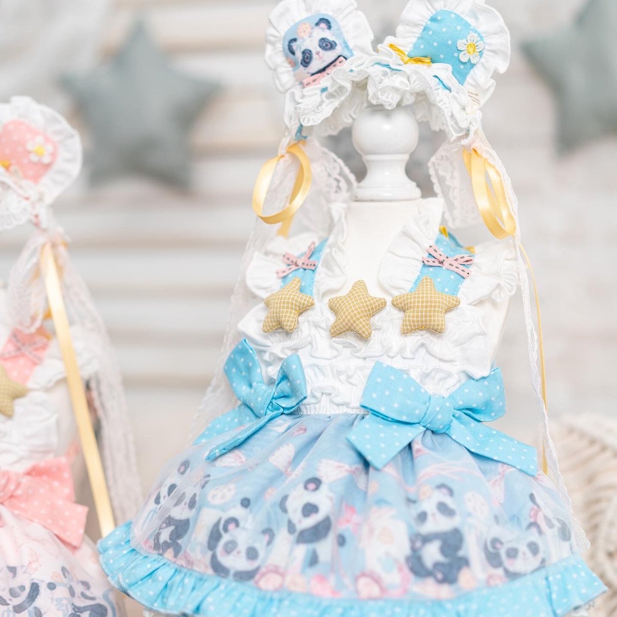 BABY 強 フローレンシアヘッドドレスとレースフリルJSKグリーン セット 