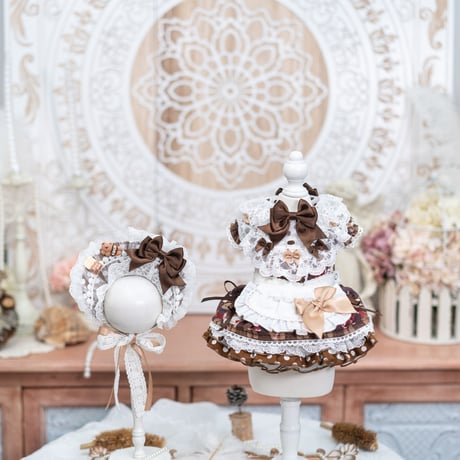 🧸✨Bear's tea party✨☕️   ドレス／ボンネットキャップ／フード付きボレロ