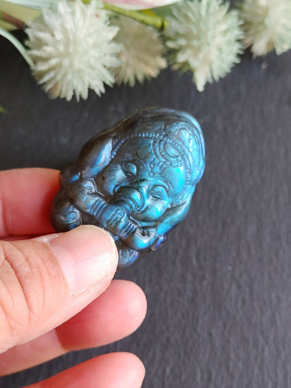 SV28 ガネーシャ像 ラブラドライト 天然石
