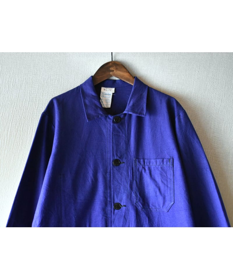 Deadstock 】80's AU MOLINEL フレンチワークジャケット BLUE Deadstock 】80's AU MOLINEL フレンチワークジャケット BLUE