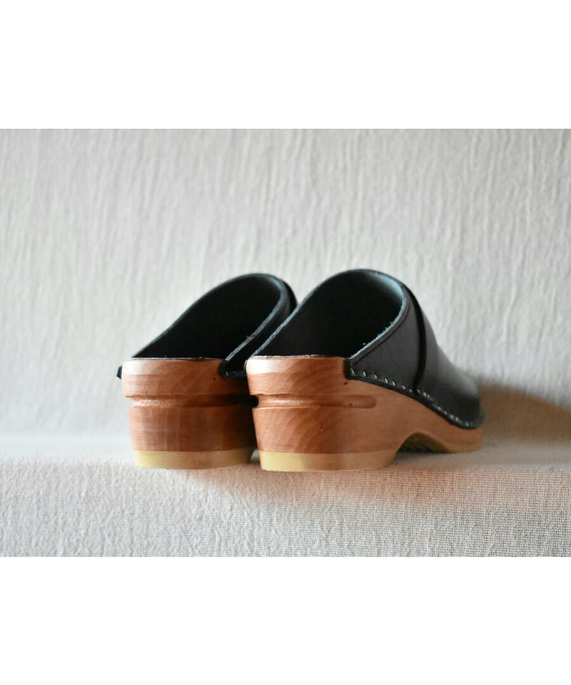 TROENTORP Da Vinci Clog レザー サボ クロッグ 木底 BLACK | TROENTORP Da Vinci Clog レザー サボ クロッグ 木底 BLACK |