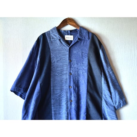 Rinceaux 再構築リメイク 開襟シルクシャツ (ONE SIZE) BLUE NAVY #1