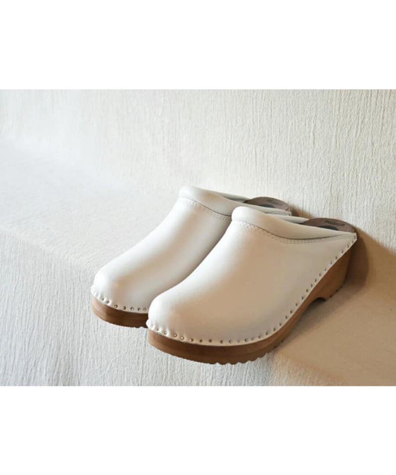 TROENTORP Rembrandt Clog レザー サボ クロッグ 木底 WHITE |...