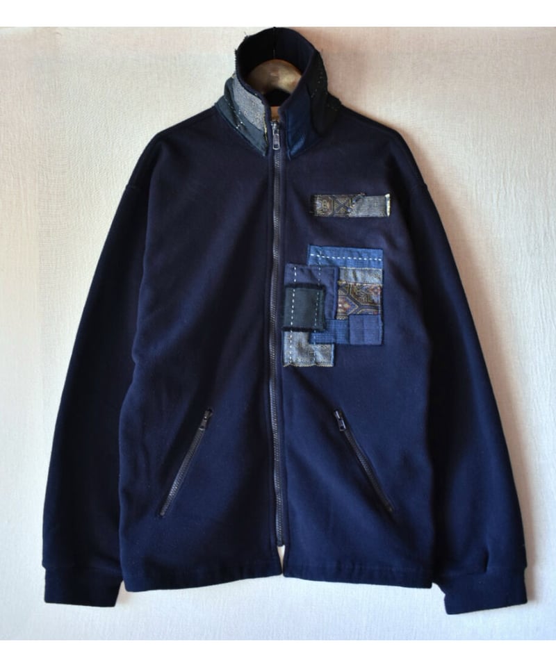 高質で安価 Rinceaux NAVY SIZE) (ONE フリースジャケット 着尺リメイク 個人装備