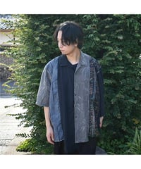 Rinceaux 再構築リメイク 半袖シャツ (ONE SIZE) BLACK GREEN #1