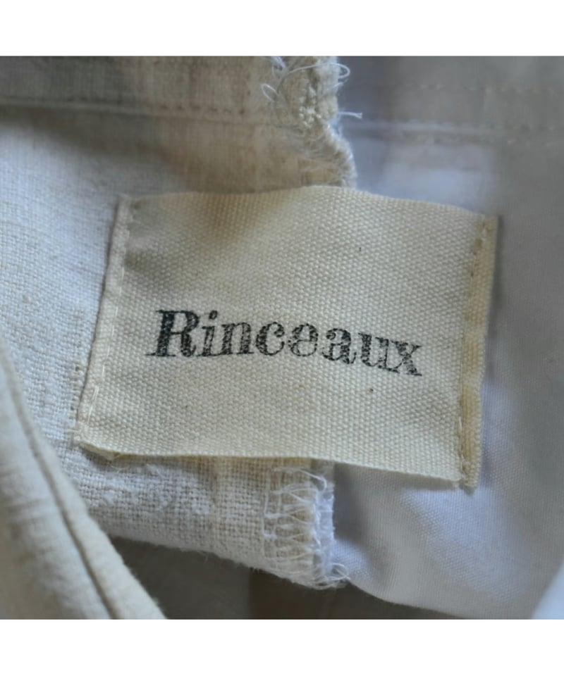 Rinceaux 再構築リメイク 長袖シャツ (ONE SIZE) WHITE BEIGE # Rinceaux 再構築リメイク 長袖シャツ (ONE SIZE) WHITE BEIGE #