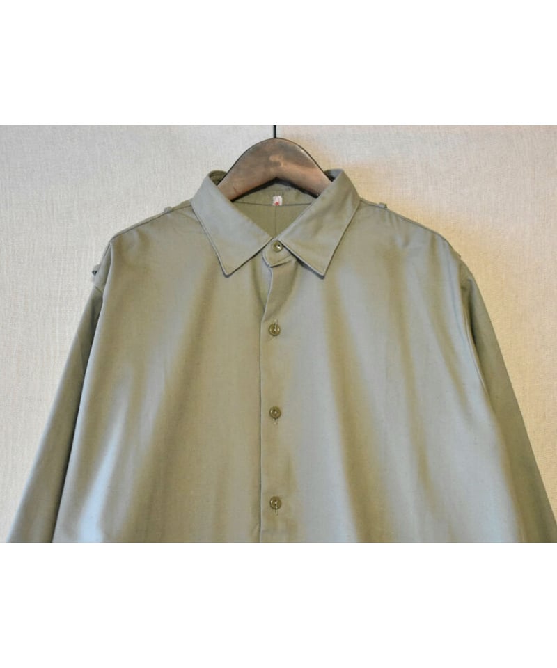 Deadstock 】 チェコ軍 1960's プルオーバー グランパシャツ KHAKI