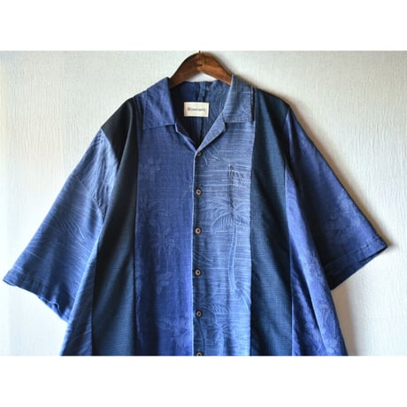 Rinceaux 再構築リメイク 開襟シルクシャツ (ONE SIZE) BLUE NAVY #2