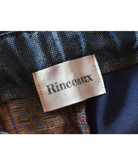 Rinceaux 正絹 パッチワークイージーパンツ ＃1 (ONE SIZE) NAVY BLUE