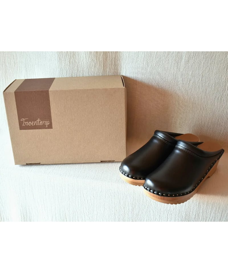 TROENTORP Swedish Clog レザー サボ サンダル 黒 40