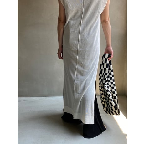 sheer knit north slit one piece 【ハモミシノオトナフク】