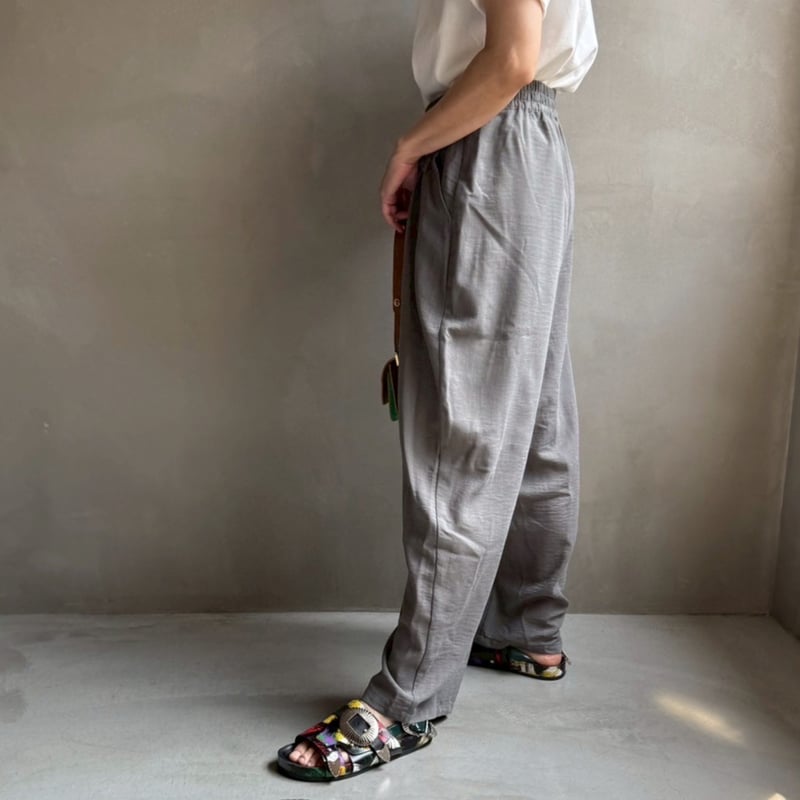 Linen like wrap pants 【ハモミシノオトナフク】 | hamomisi