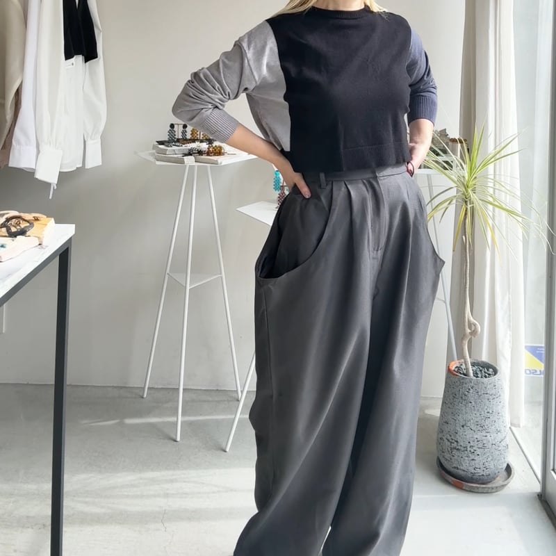 Color blocking knit 【ハモミシノオトナフク】 | hamomisi