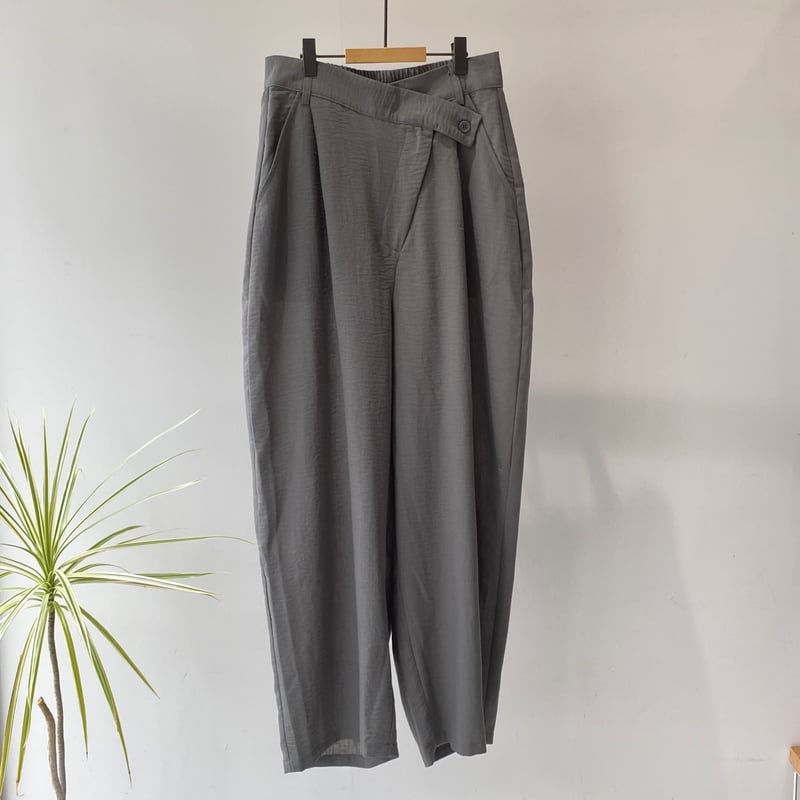 Linen like wrap pants 【ハモミシノオトナフク】 | hamomisi