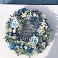 ウェルカムボード　蒼のリース
