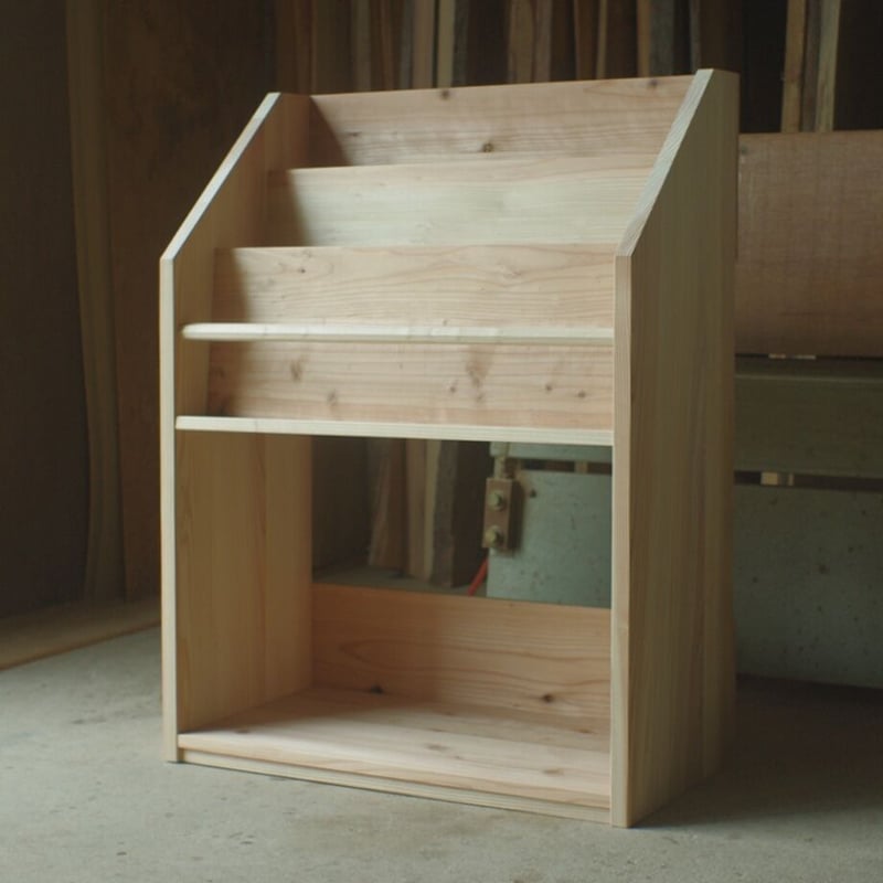 大型 絵本棚 (組立済み) 1歳-］僕と私の絵本棚〈絵本収納〉なかよしライブラリー｜子ども