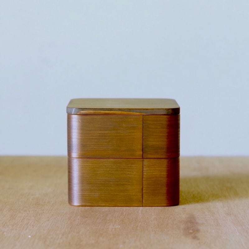 正方形弁当箱 二段 | 杉の木クラフト