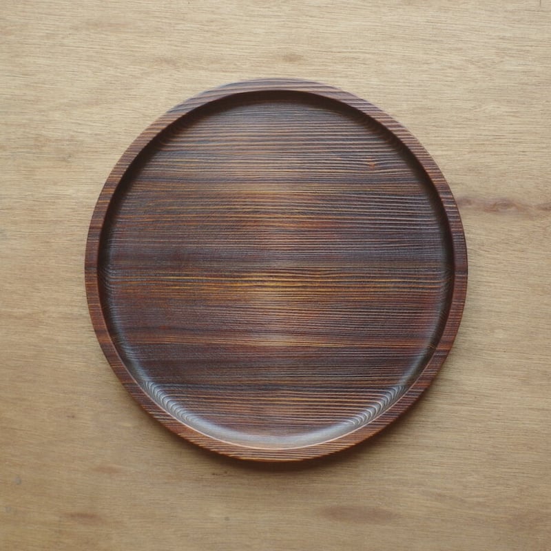 漆の丸盆 30cm | 杉の木クラフト