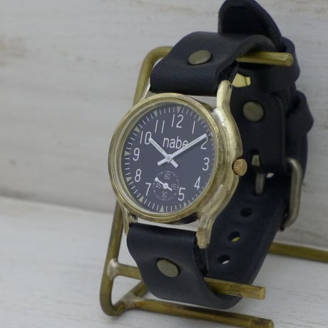 S-WATCH2-B-SSP スモールセコンド BKプリント（207SSP）アンティーク調 ハンドメイド腕時計 オリジナル時計 メンズ レディース