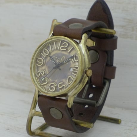 J.B.-DATE　数字ロウ付文字盤（JUM31DATE）アンティーク調 ハンドメイド腕時計 オリジナル時計 メンズ