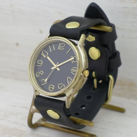 J.B. 黒文字盤（JUM31）アンティーク調 ハンドメイド腕時計 オリジナル時計 メンズ